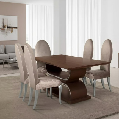 Ensemble de salle à manger, table à manger de luxe, 4 chaises, ensemble de salle à manger, table, ensemble complet de 5 pièces.