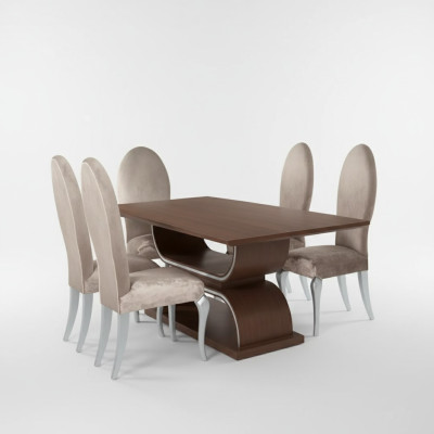 Ensemble de salle à manger, table à manger de luxe, 4 chaises, ensemble de salle à manger, table, ensemble complet de 5 pièces.