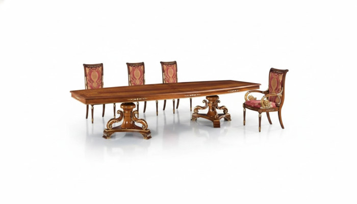 Conception de tables de luxe Salle à manger Mobilier italien Table Marron Nouvelles tables à manger