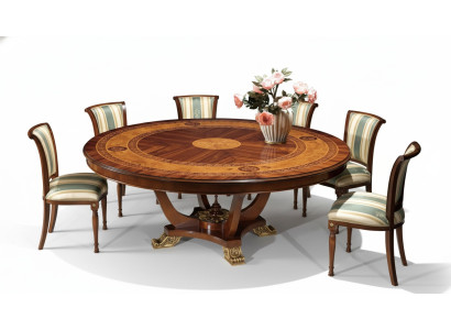 Table ronde Tables en bois Style classique Meubles de salle à manger et de salon Marron nouveau