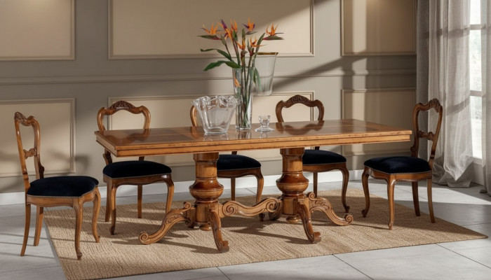 Table à manger Marron Table de luxe en bois Salle à manger Tables à manger rectangulaires neuves