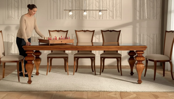 Salle à manger Suite Set Table classique 6 chaises 7pcs luxe complet