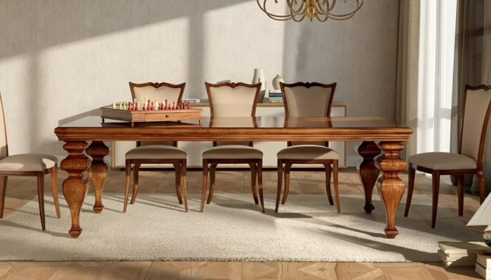 Salle à manger Suite Set Table classique 6 chaises 7pcs luxe complet