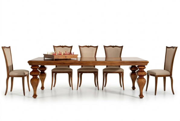Salle à manger Suite Set Table classique 6 chaises 7pcs luxe complet