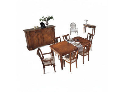 Classique r Design Table à manger Table en bois Salle à manger Suite Marron Tables nouvelle