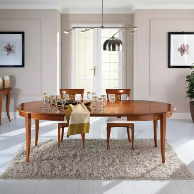 Designer italien de meubles Table en bois Siège Salle à manger Ensemble de 4 chaises
