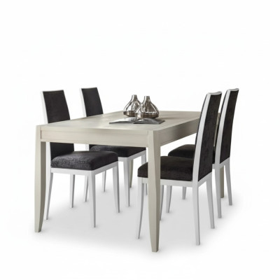Ensemble de salle à manger moderne Table Chaises classiques groupe 4x Chaises 5pcs. Ensemble Groupe de sièges