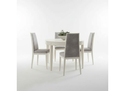 Ensemble de table à manger Groupe de salle à manger Ensemble de table 4 chaises Bois 5pcs Beige