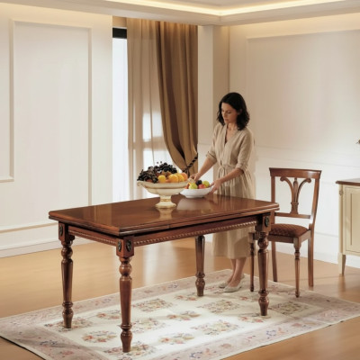 Table de luxe Tables marron Salle à manger Table à manger Design italien nouvelle