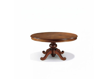 Table de salle à manger ronde marron classique de luxe en bois design nouvelle