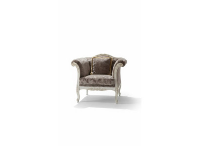 Fauteuil 1 place Canapés rembourrés Design Luxe Canapé Textile Gris neuf