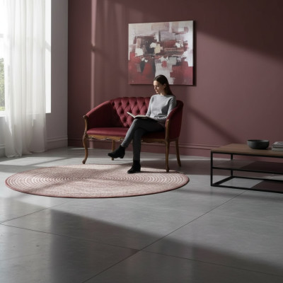Canapé 2 places Chesterfield en tissu classique et luxueux