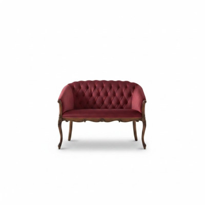 Canapé 2 places Chesterfield en tissu classique et luxueux