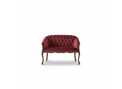 Canapé 2 places Chesterfield en tissu classique et luxueux