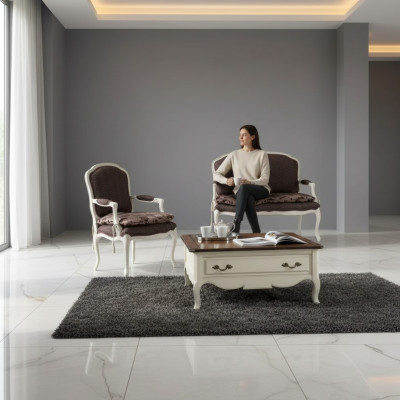 Canapé 2 places Classique Design Luxe Rembourrage Canapé Canapés Fauteuil neuf