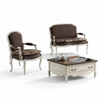 Canapé 2 places Classique Design Luxe Rembourrage Canapé Canapés Fauteuil neuf