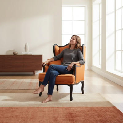 Canapé fauteuil classique R 1 place Designer Tissu Canapés Rembourrage neuf
