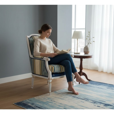 Fauteuil Canapé Rembourrage 1 place Design Canapés de luxe Canapés Tissu neuf