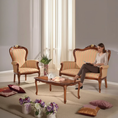 Ensemble de canapé 2 places Ensemble de canapé design Canapé rembourré Luxe classique neuf