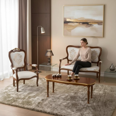 Ensemble de canapés Ensemble de canapé Design 2 places Fauteuil Canapé Classique de Luxe neuf