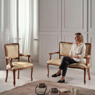 Canapé 2 places Fauteuil Canapés Rembourrage de canapé Siège Suite Tabouret Ensemble