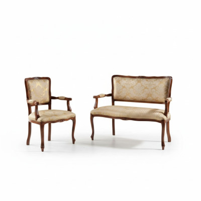 Canapé 2 places Fauteuil Canapés Rembourrage de canapé Siège Suite Tabouret Ensemble
