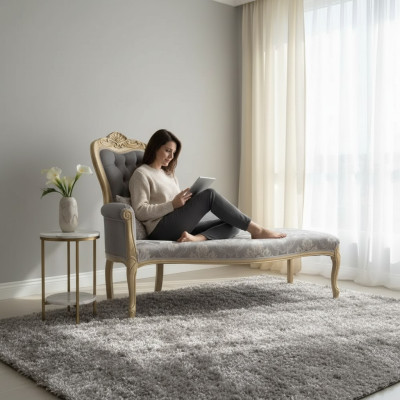 Salon classique Banc de sièges Banc rembourré de designer Chesterfield neuf