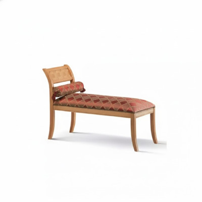 Chaise longue classique r Meubles Salon Design Canapé Textile Rouge