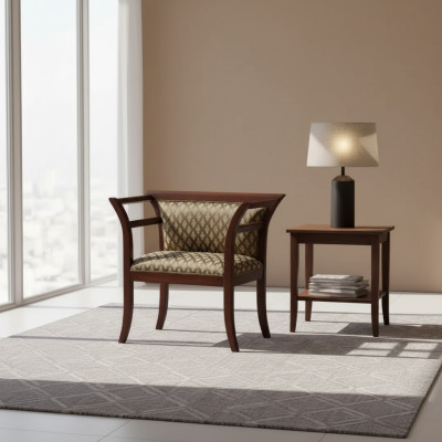 Salle à manger Chaises en bois Rembourrage avec accoudoir Chaise marron Design Salon
