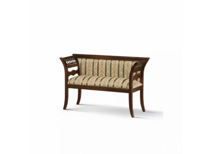 Banc rembourré designer salon beige mobilier de siège classique neuf de luxe