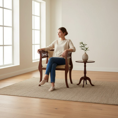 Chaise classique Chaise design Chaise de salle à manger Chaise en bois de luxe Chaise à accoudoirs en bois