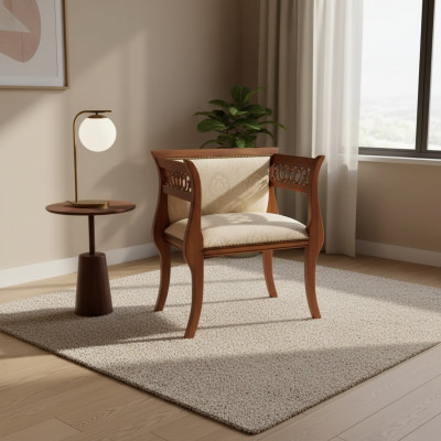 Chaise classique Chaise design Chaise de salle à manger Chaise en bois de luxe Chaise à accoudoirs en bois