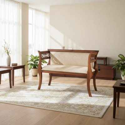 Banquette Siège de bar classique Mobilier rembourré de luxe Siège de designer 111x43x78