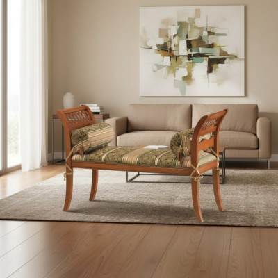 Style classique Banquette Rembourrage Mobilier Banc en textile Mobilier de siège à deux places