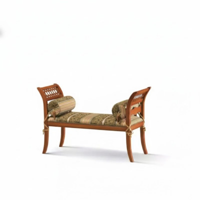 Style classique Banquette Rembourrage Mobilier Banc en textile Mobilier de siège à deux places