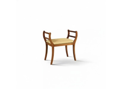 Banc en bois massif Assise rembourrée Marron Meubles de salon Style Classique Neuf