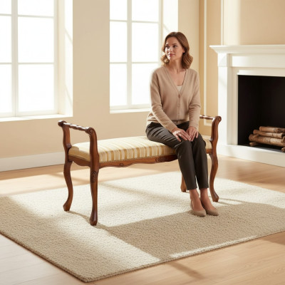 Banquette Salon Banquette Classique Tabouret Banquette rembourrée Mobilier Textile 101x40x57