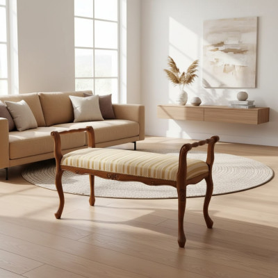 Banquette Salon Banquette Classique Tabouret Banquette rembourrée Mobilier Textile 101x40x57