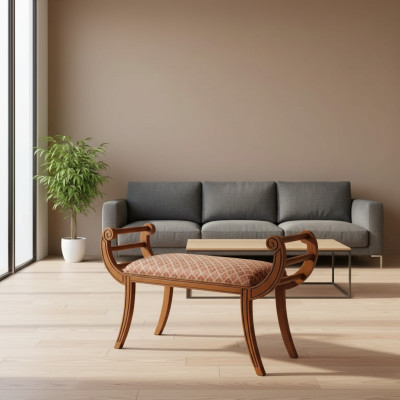 Tabouret de luxe design banc rembourré siège de banc meubles bancs de salon