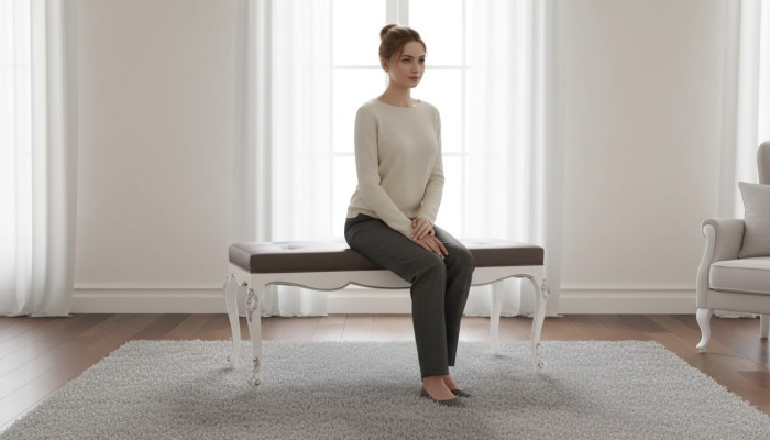 Banc design Tabouret Salon Mobilier de siège Tissu d'ameublement Textile Tabouret