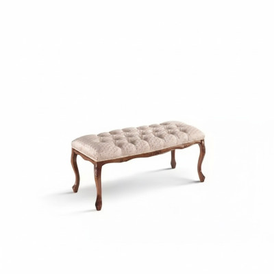Meubles de siège Banquette Banquette rembourrée Banc en bois Tabouret rembourré en tissu rose nouveau