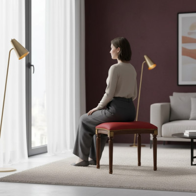 Tabouret de designer Tabouret Repose-pieds Tabouret d'appoint Salon Rembourrage Nouveau