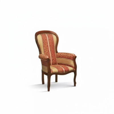 Fauteuil 1 place Siège Rembourré en Tissu Design Classique
