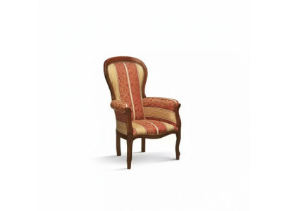 Fauteuil 1 place Siège Rembourré en Tissu Design Classique