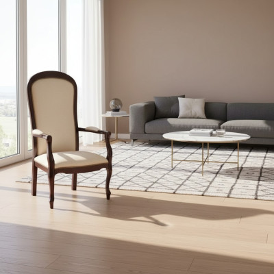 Salon Fauteuil 1 Place Canapé Rembourrage Luxe Tissu Design Bois Meubles