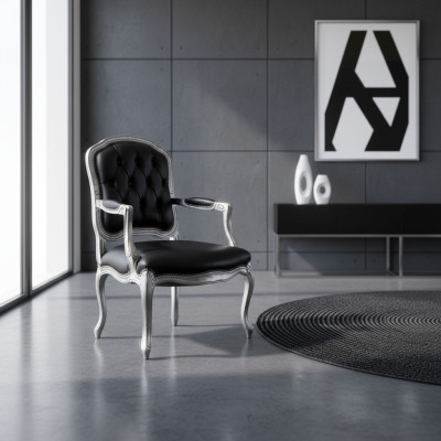 Chaise de design de luxe Meuble de style italien Fauteuil en bois 1 place Nouveau