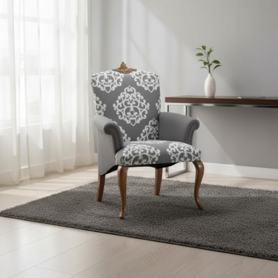 Fauteuil Salon Design Meubles Élégants Gris Classique 1 Place de Luxe