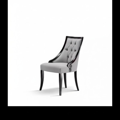 Chaise Mobilier de luxe Salon Salle à manger Meubles en bois Gris Fauteuil neuf