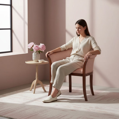 Design chaises longues Chaise de salle à manger Chaise rembourrée Fauteuil Lehn nouveau
