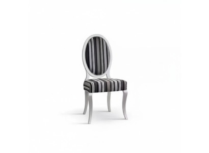 Chaise en bois classique solide en tissu fauteuil chaise longue rembourrage neuf